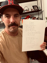 Load image into Gallery viewer, Handwritten Lyrics (any song from the new album Resurrection)